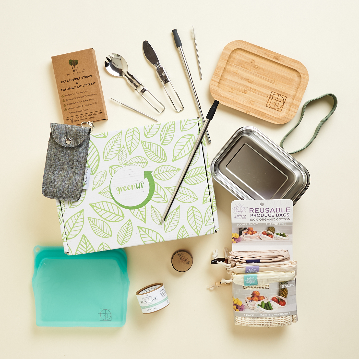 Me Mother Earth Collapsible Straw and Cutlery Set