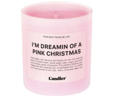 ryan porter pink christmas candle