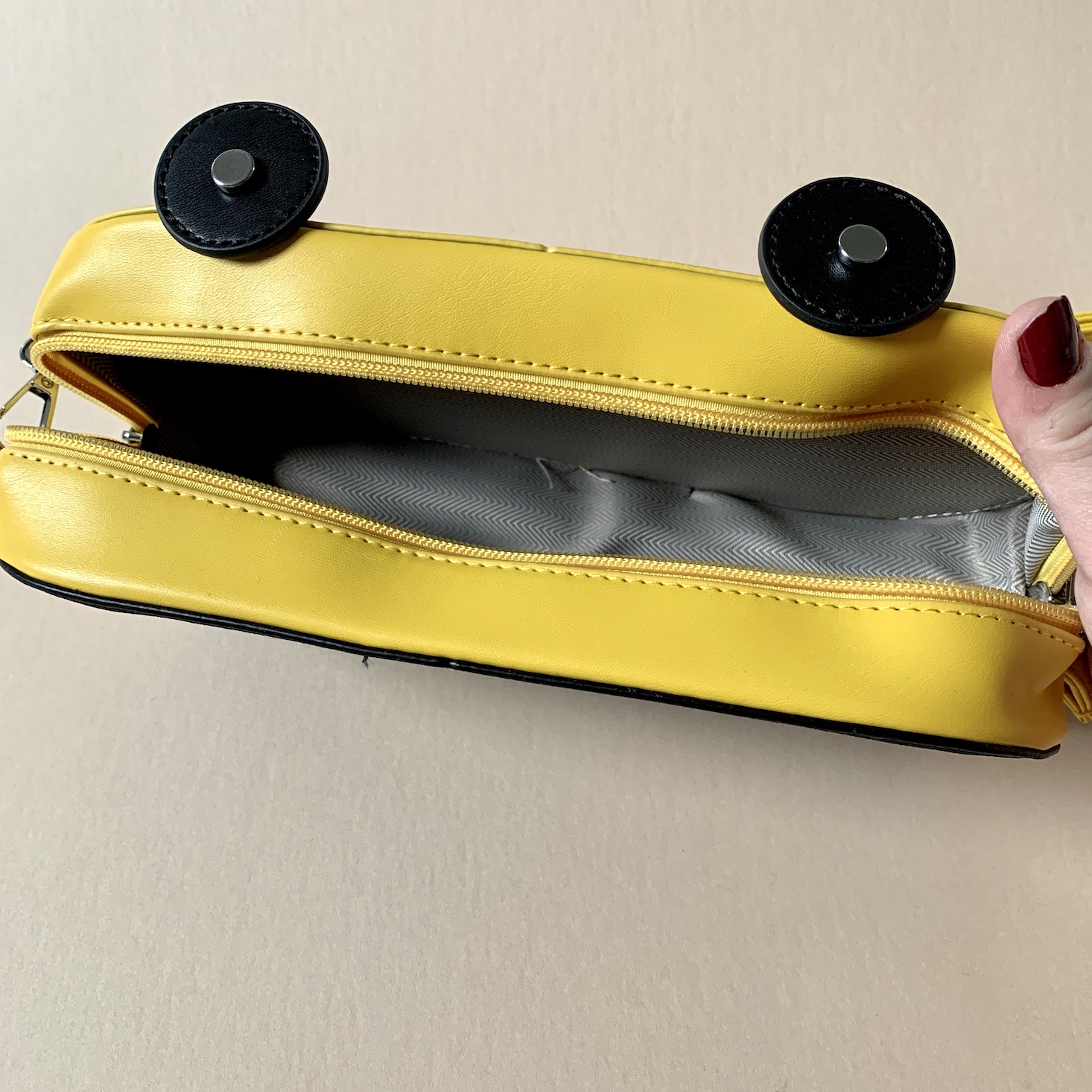 yellow skateboard purse