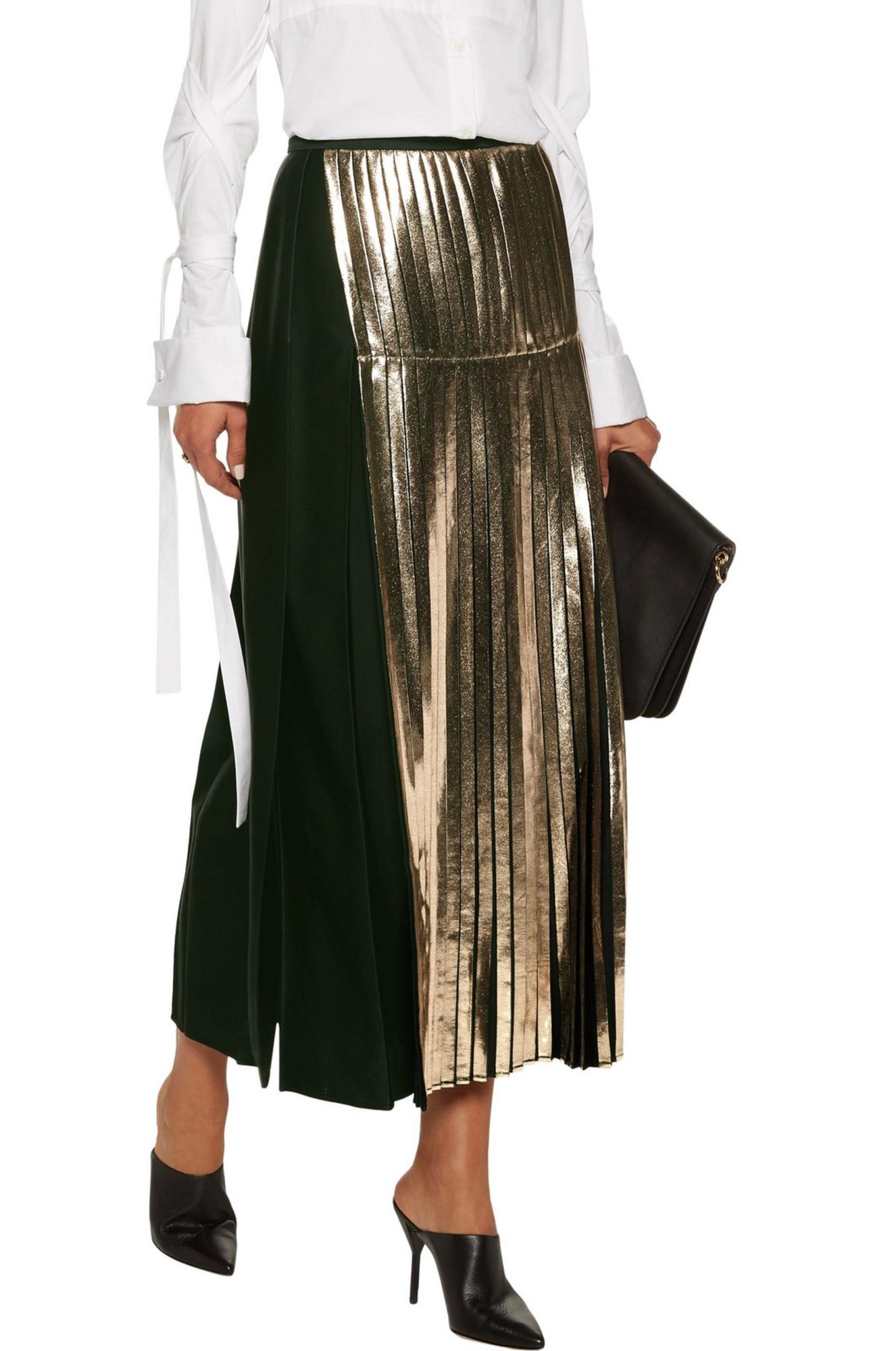 Pleated Maxi Skirt