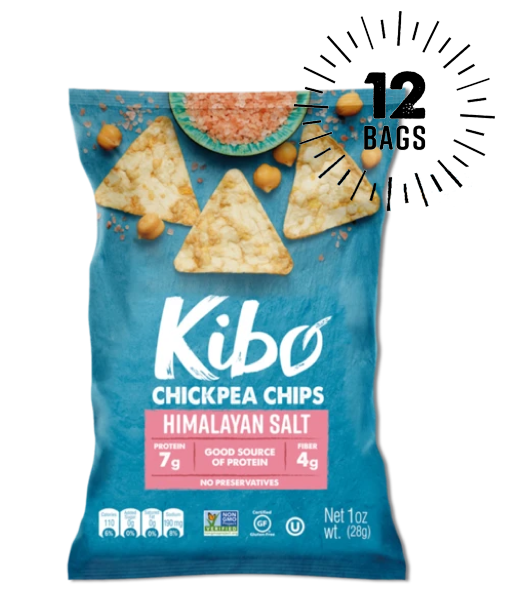 isolated package of himalayan salt chickpea chips