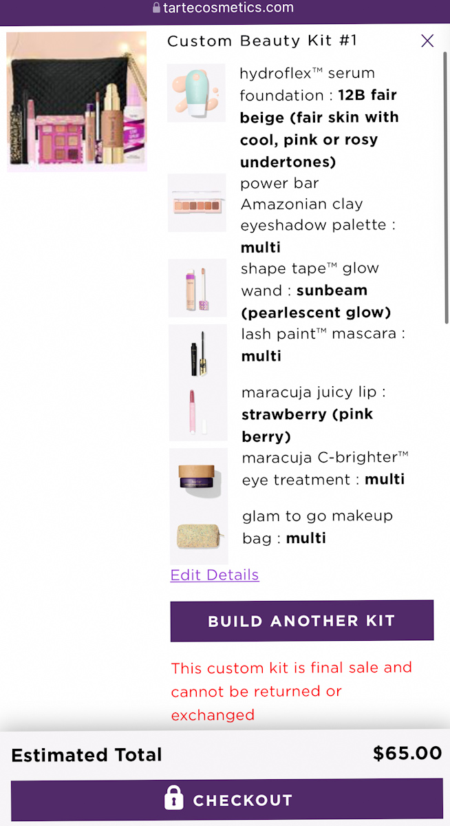 Extended! Tarte Build Your Own Custom Kit And Here Is What I Am