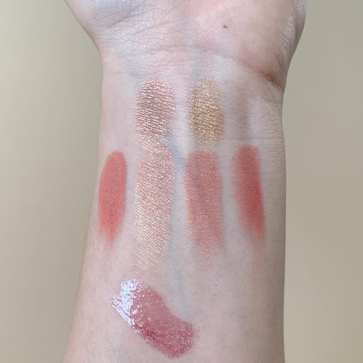 makeup swatches