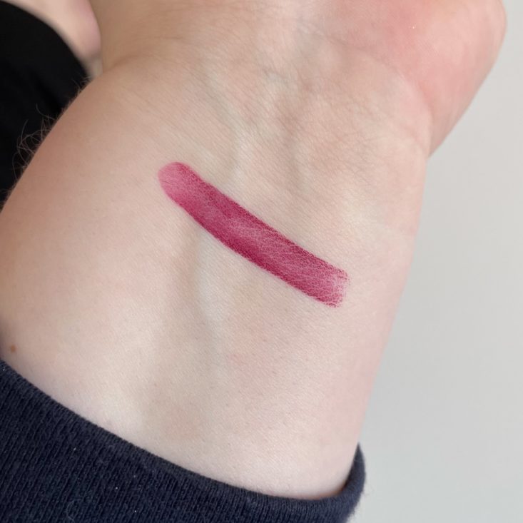 swatch of berry lipstick