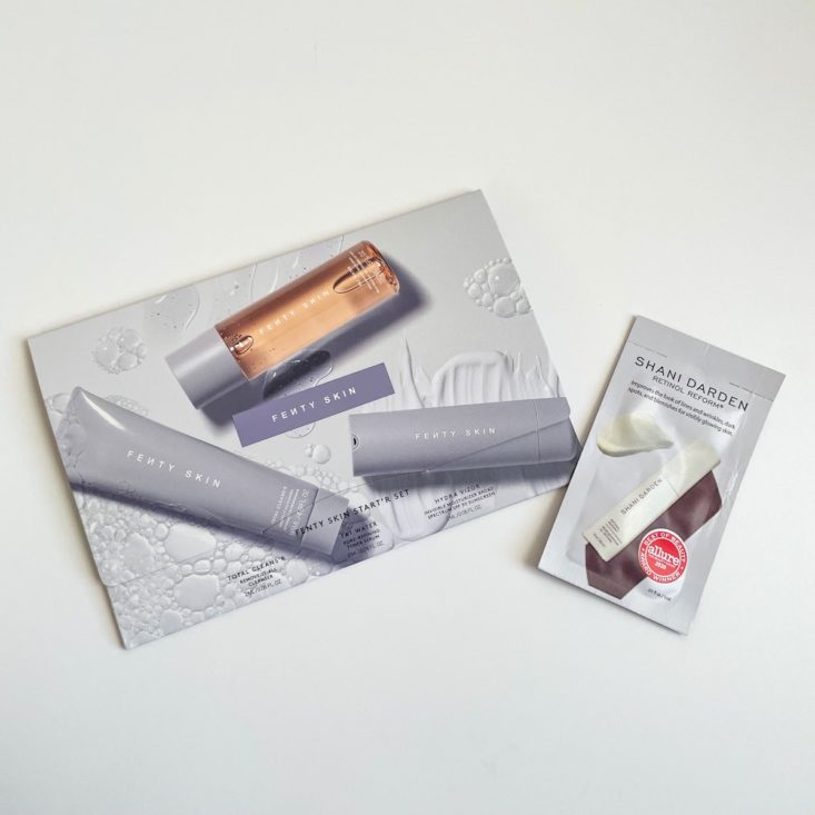 skincare foil samples