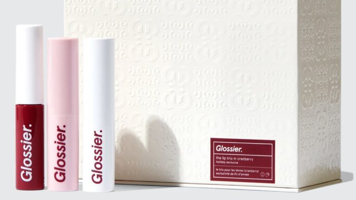 photo of cranberry lip trio from Glossier