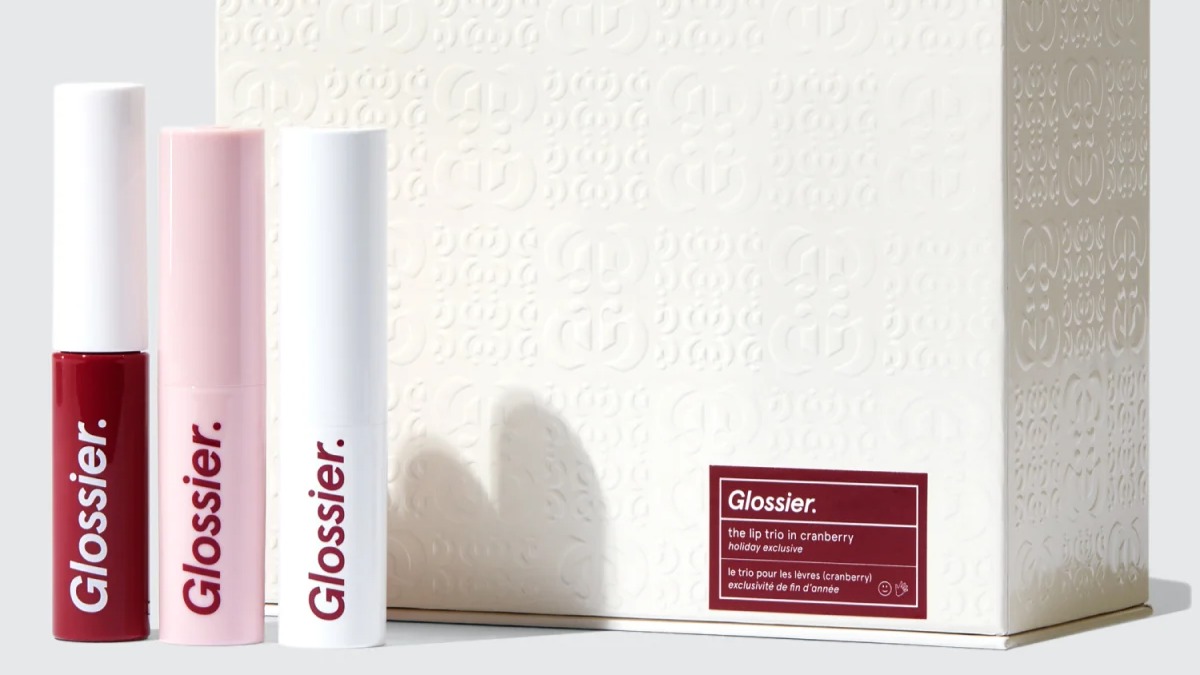 Glossier Holiday Exclusive 2021 Lip Trio in Cranberry Available Now
