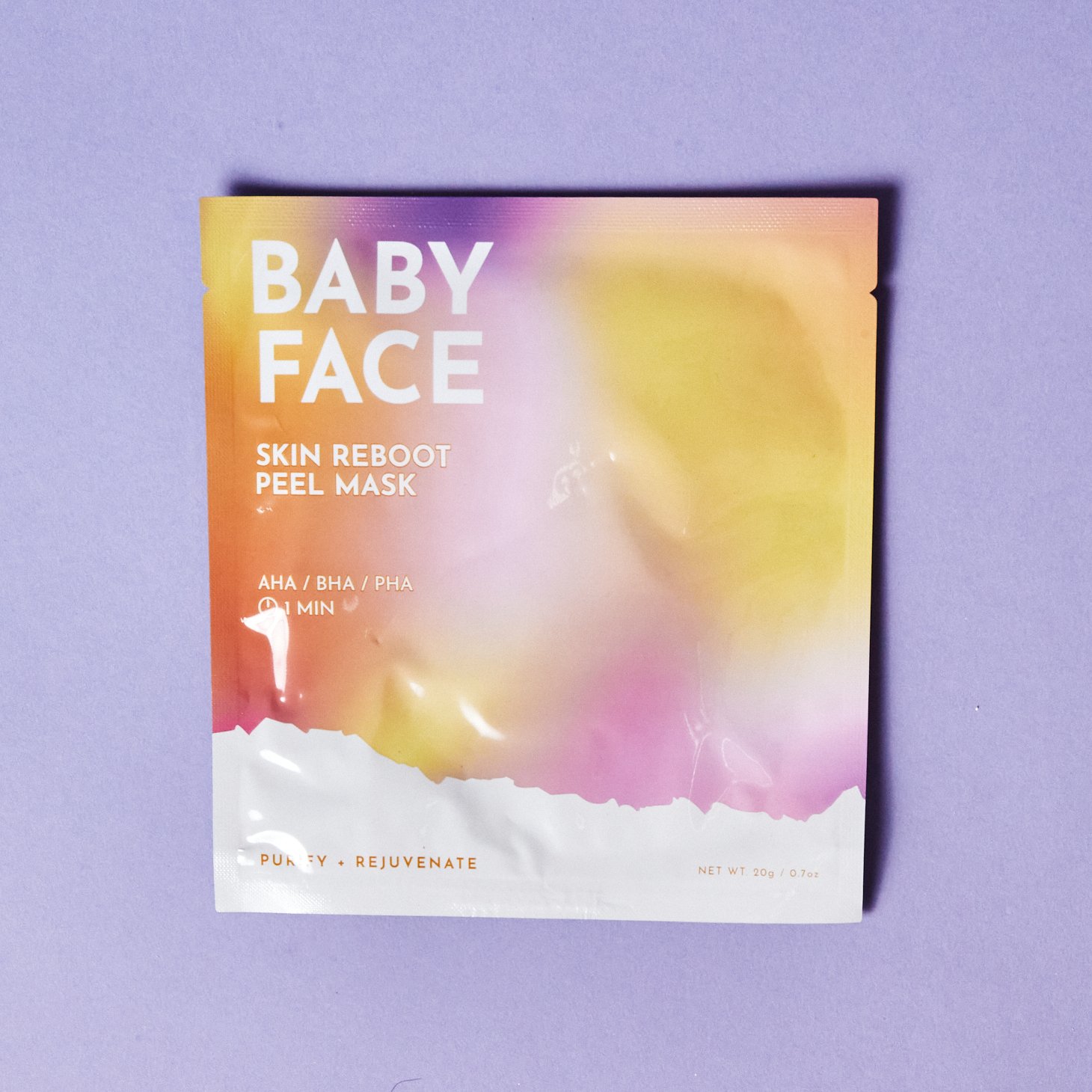 front of babyface mask that