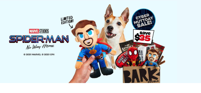 BarkBox Deal: Super Chewer Spiderman + Free Extra Toys In Every Box For 6 Months!