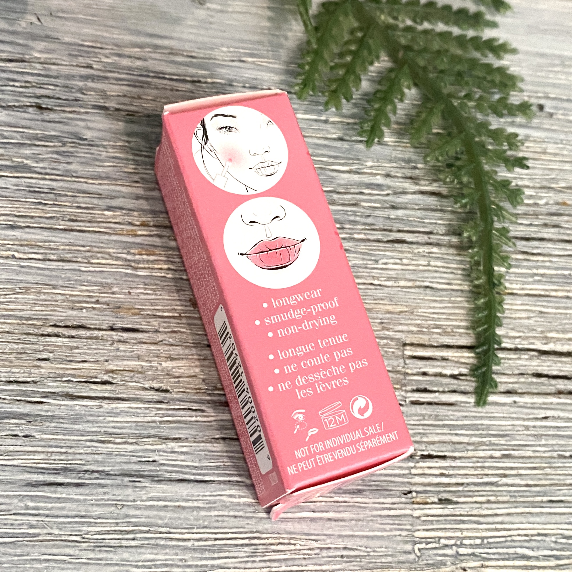 Back of Benefit Cosmetics Playtint Lip & Cheek Stain Box for Birchbox November 2021