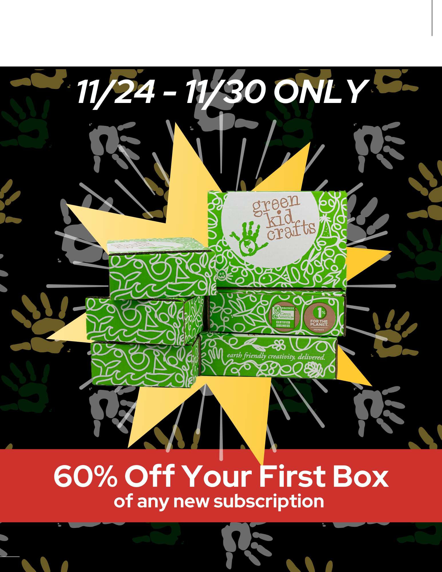 Green Kid Crafts 2021 Black Friday Deal: 60% Off The First Box Of Any New Subscription!