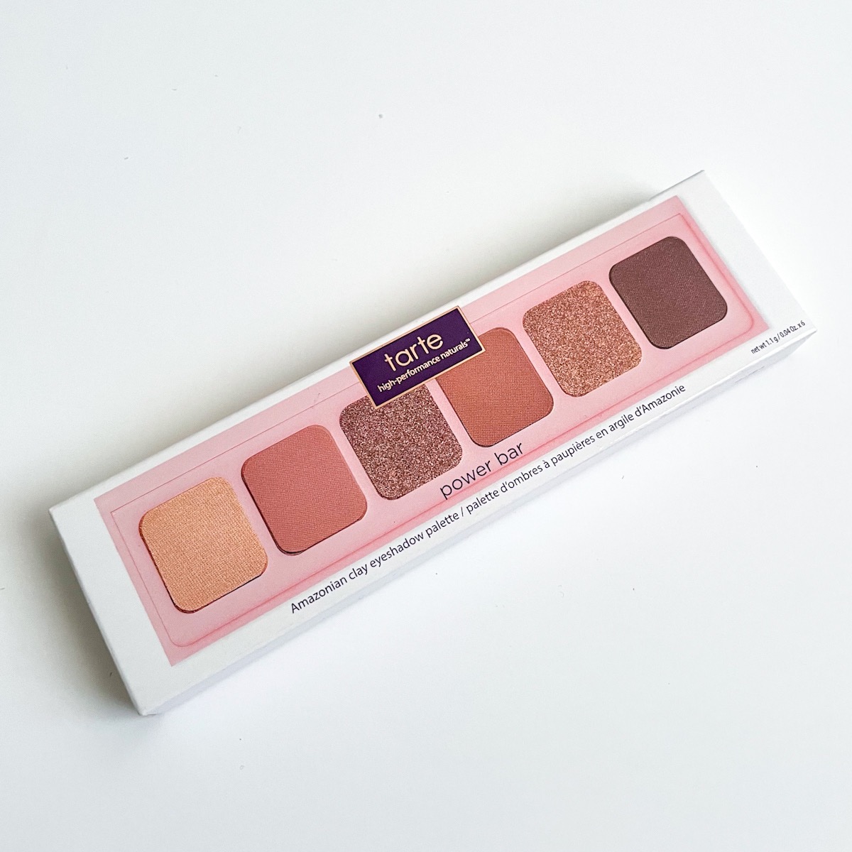 box depicting picture of six pan eyeshadow palette