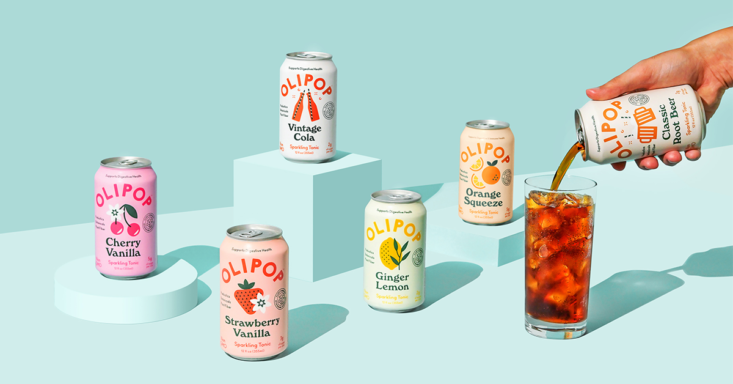 olipop soda cans