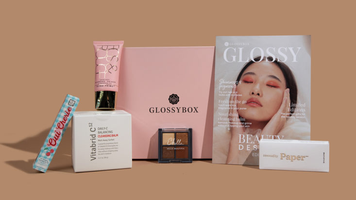 Full Contents Wide for Glossybox November 2021