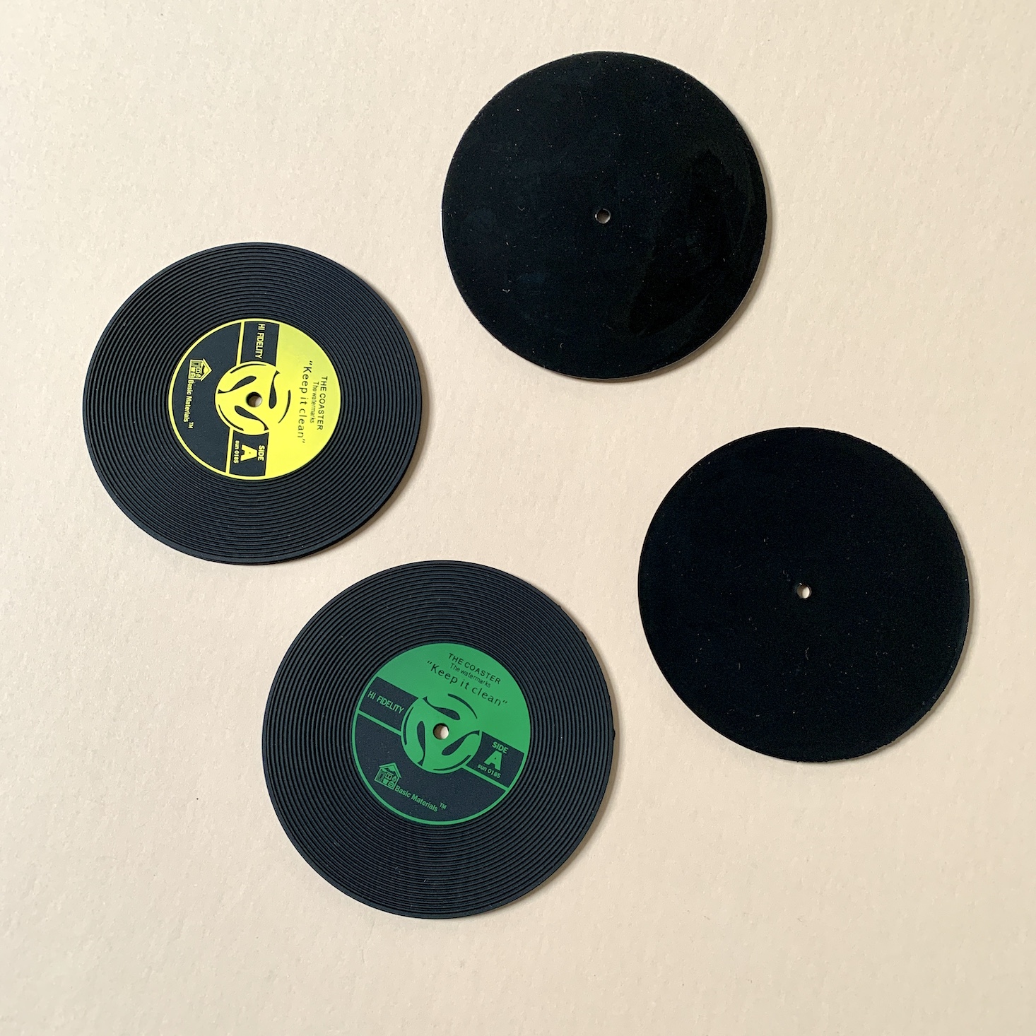 set of records coasters