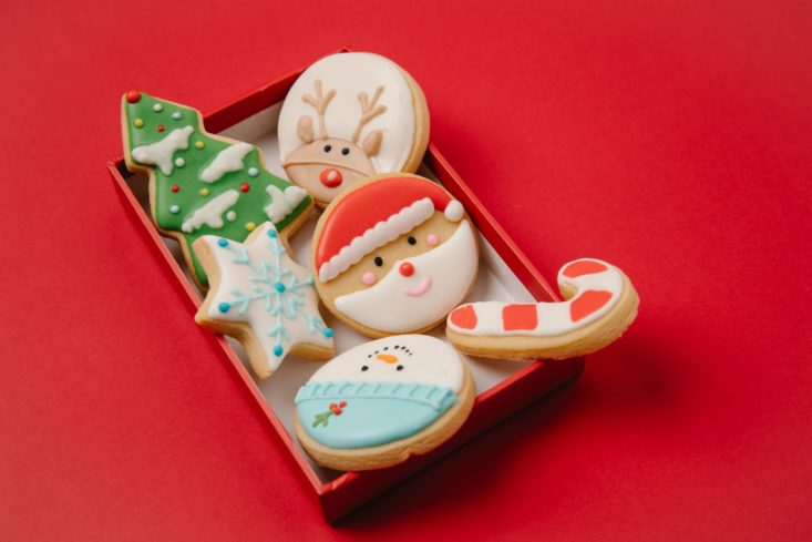 Christmas themed cookie tray