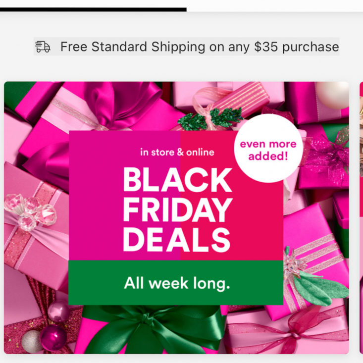 pink Black Friday deals banner