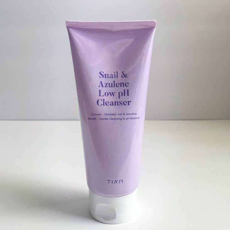 lilac colored tube of cleanser