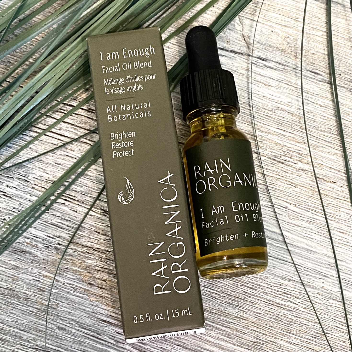 Front of Rain Organica I Am Enough Facial Oil for Nourish Beauty Box December 2021