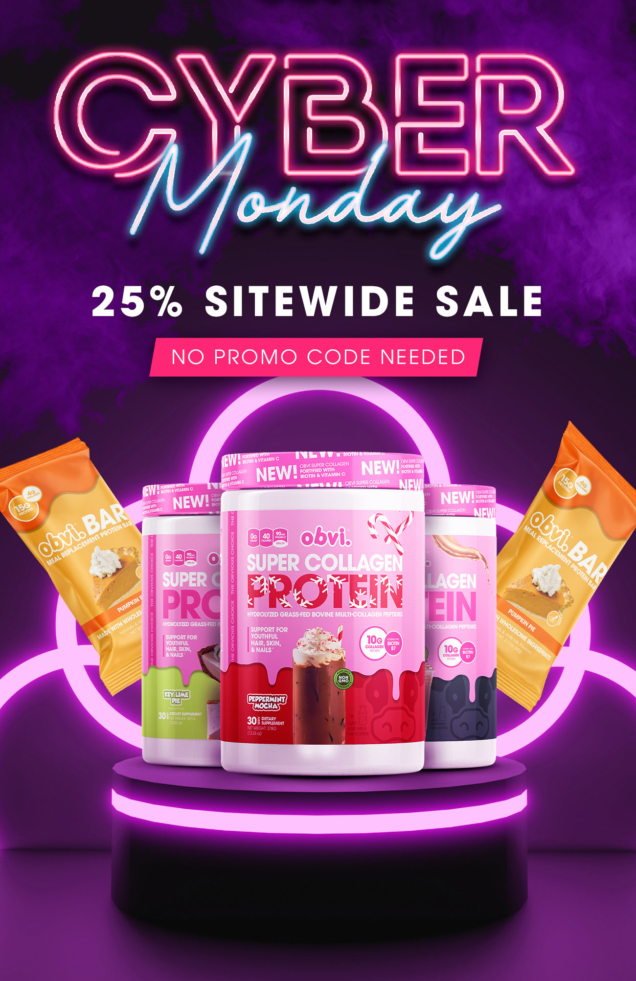 Obvi Cyber Monday 2021 Deal: Get 25% Off Sitewide + 3 Exclusive Gifts!