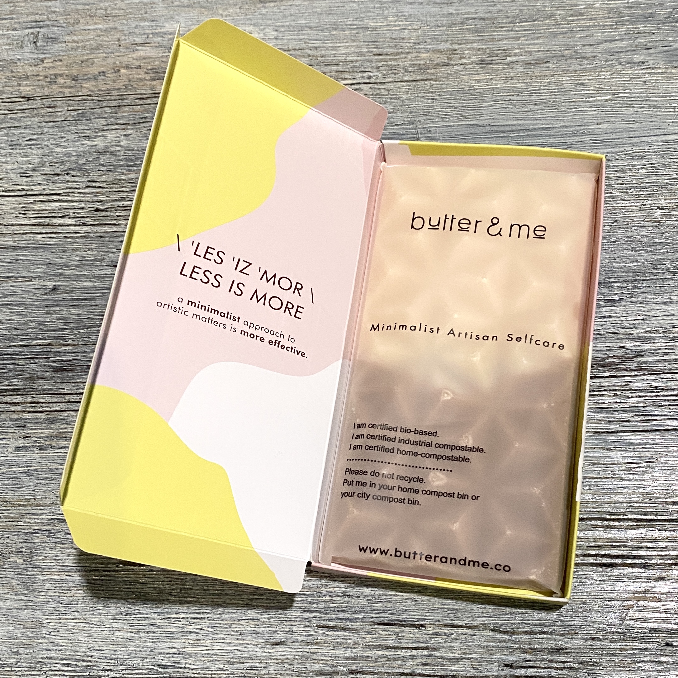 Open Shot of Butter & Me Choco Scrub Bar for Bombay and Cedar Lifestyle Box September 2021