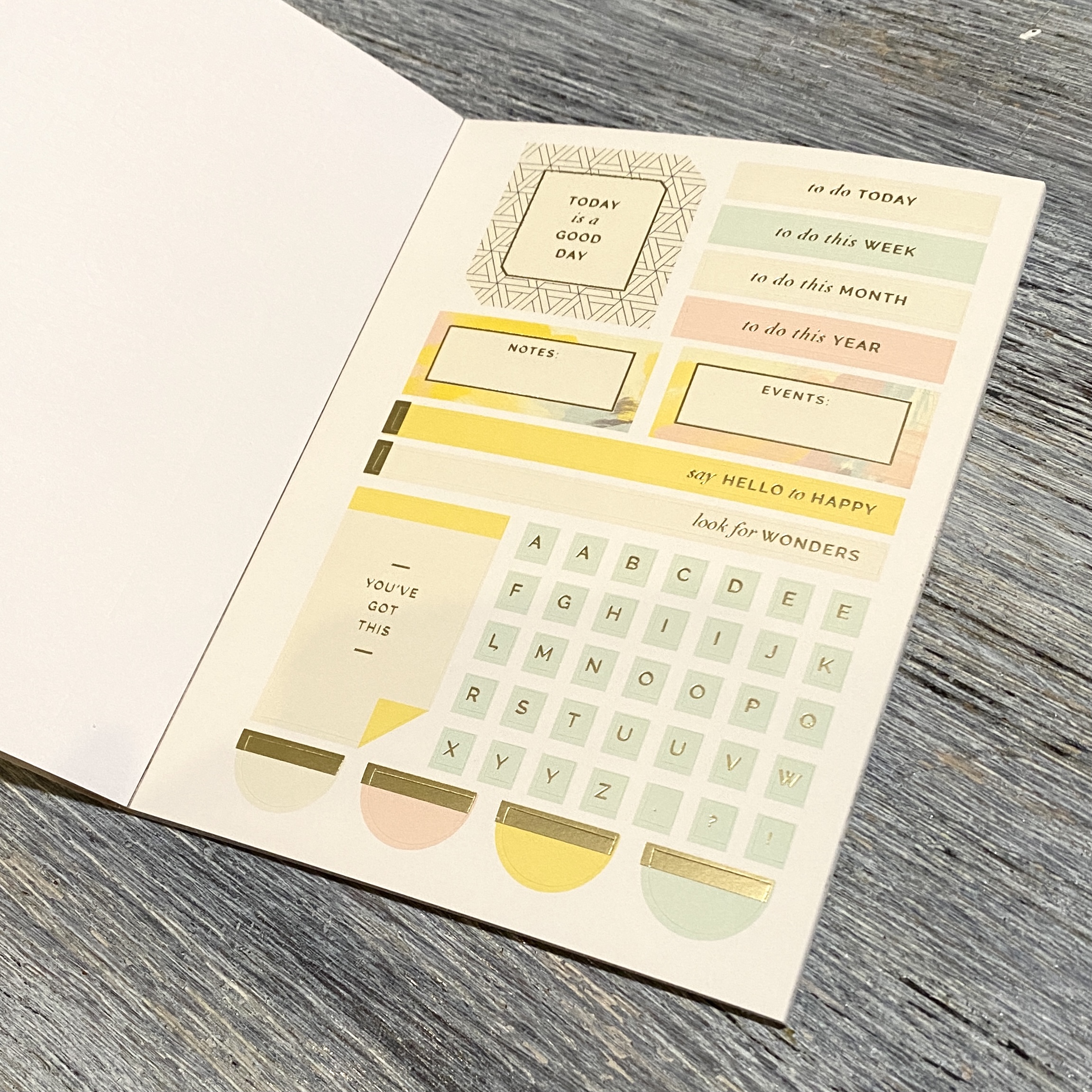 Open Shot of Compendium Planner Stickers for Bombay and Cedar Lifestyle Box September 2021