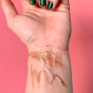 makeup swatches, gold