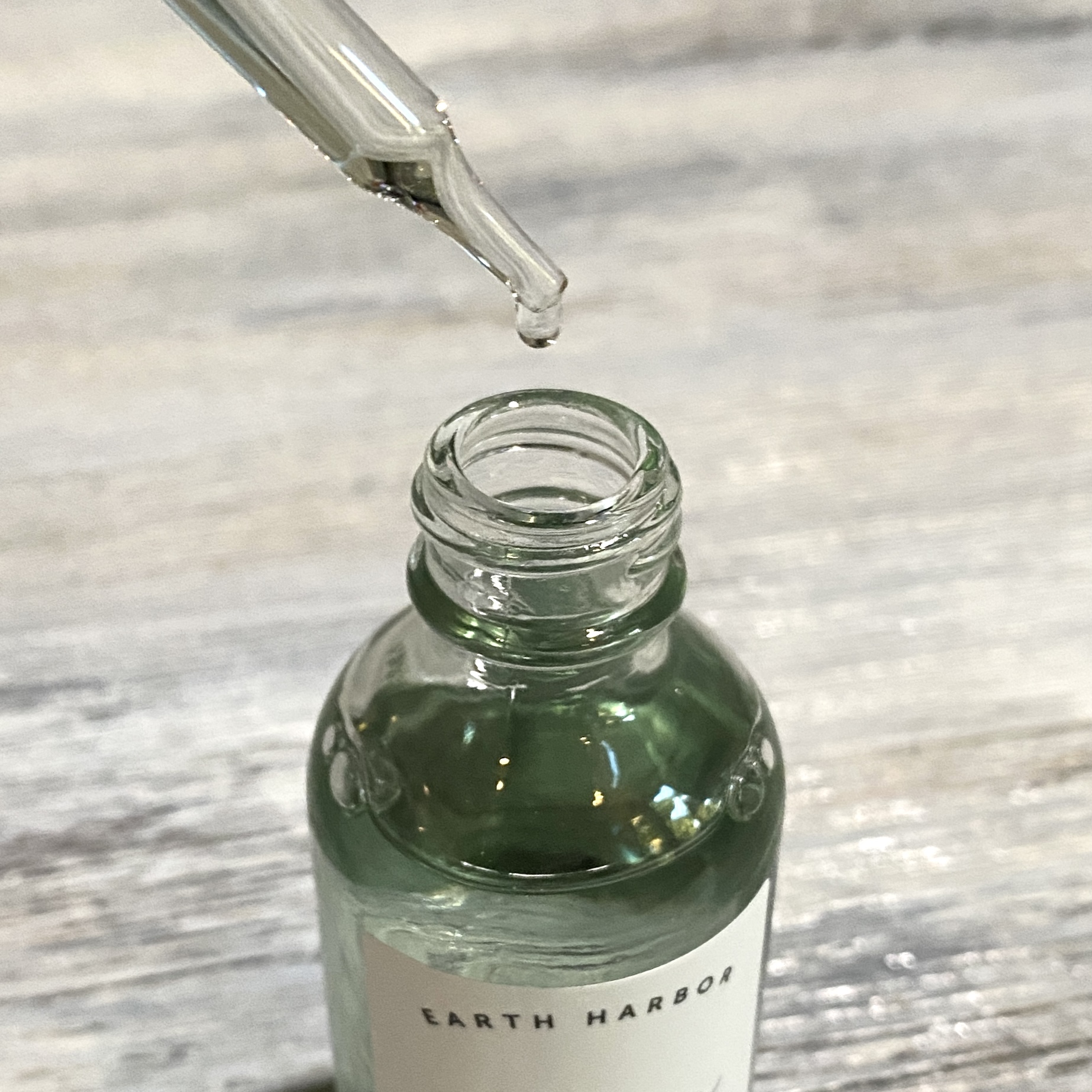 Closeup of Earth Harbor Naturals Replenishing Body Serum for Bombay and Cedar The Beauty Box October 2021