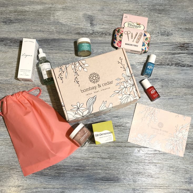 Full Contents for Bombay and Cedar The Beauty Box October 2021