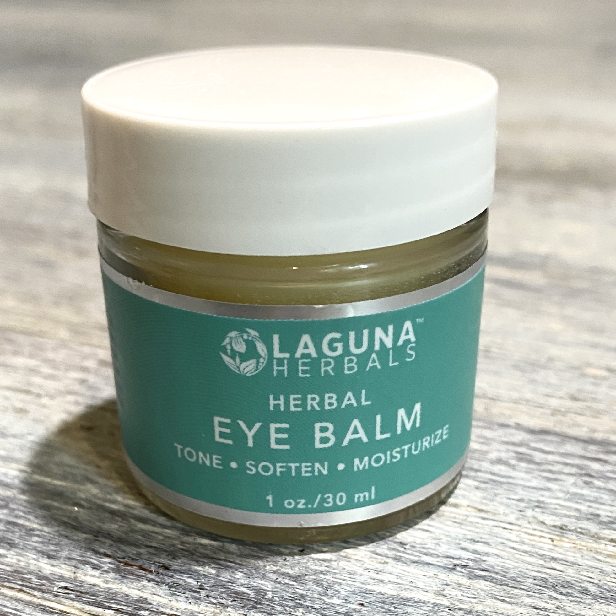 Front of Laguna Herbals Herbal Eye Balm for The Bombay and Cedar The Beauty Box October 2021