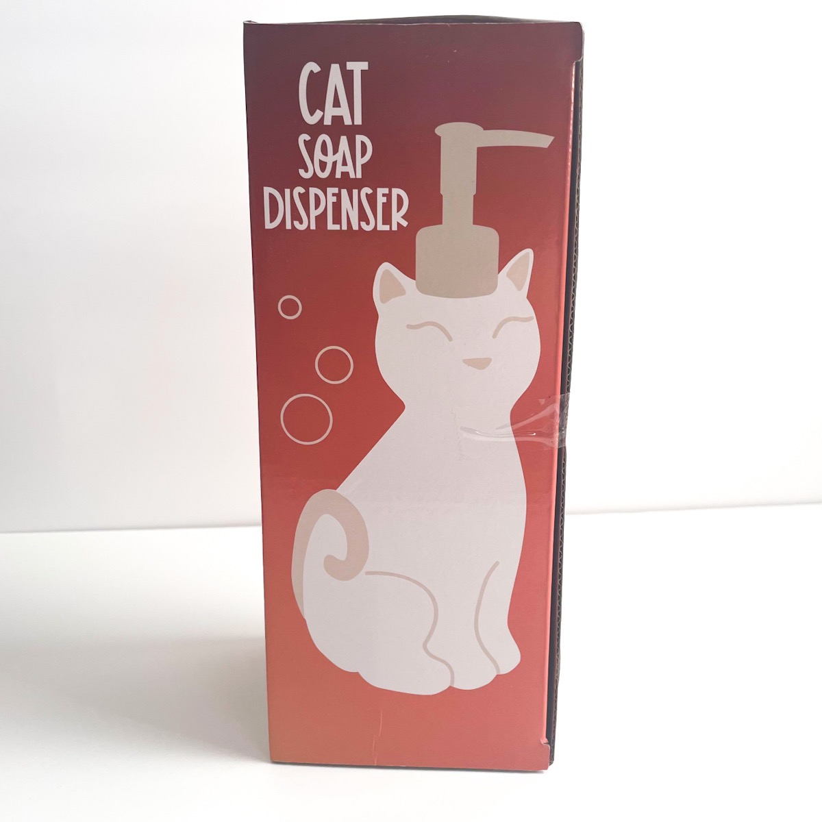 orange box of cat soap dispenser