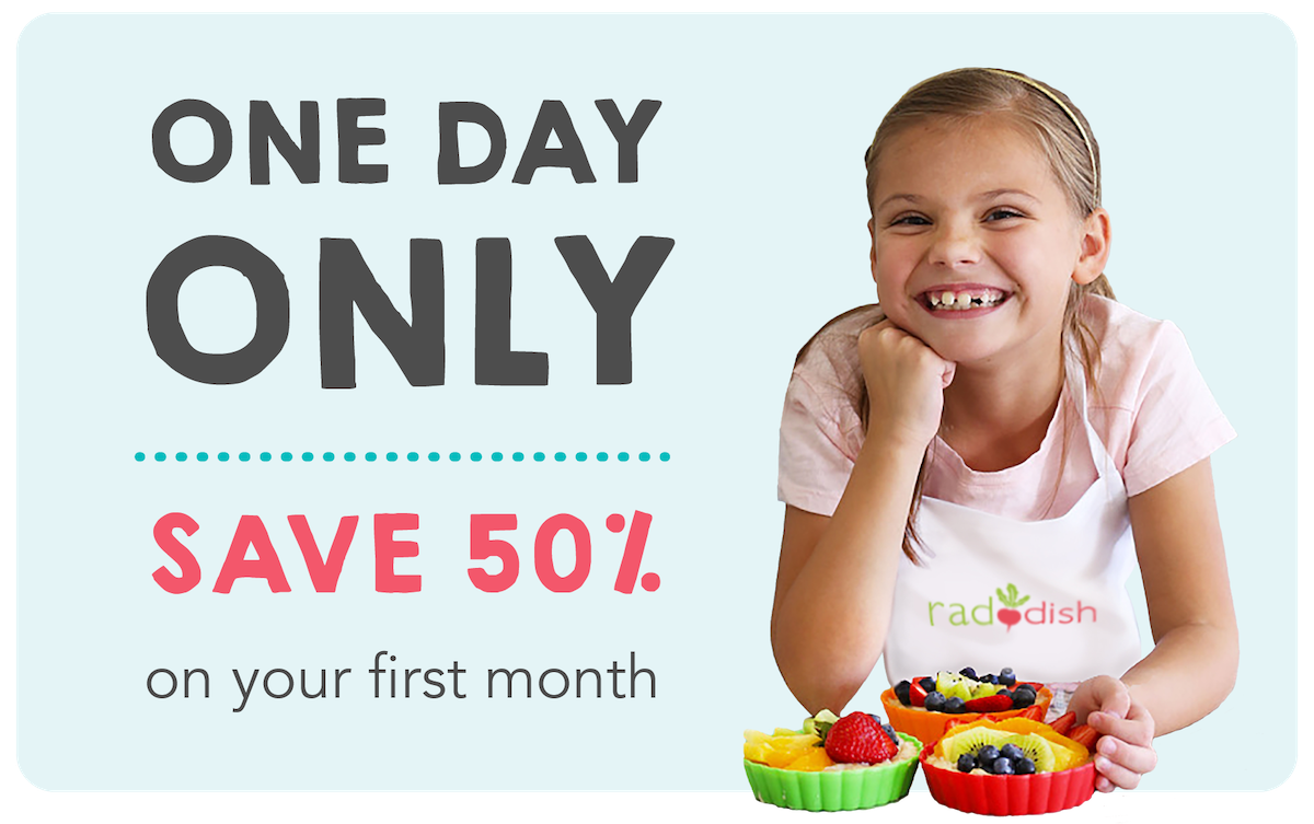 Raddish Kids Holiday 2021 Deal: Today Only – Take 50% Off Your First Month!