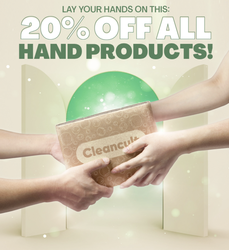 Cleancult Coupon: Get 20% Off All Hand Products