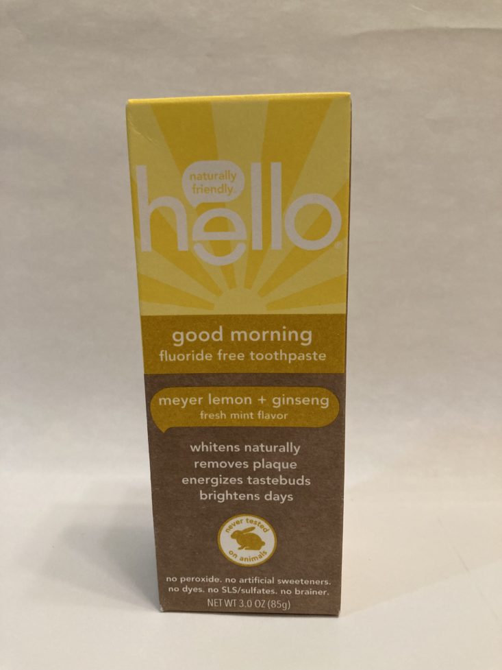 Hello Good Morning (Meyer Lemon + Ginseng) Fluoride Free Toothpaste