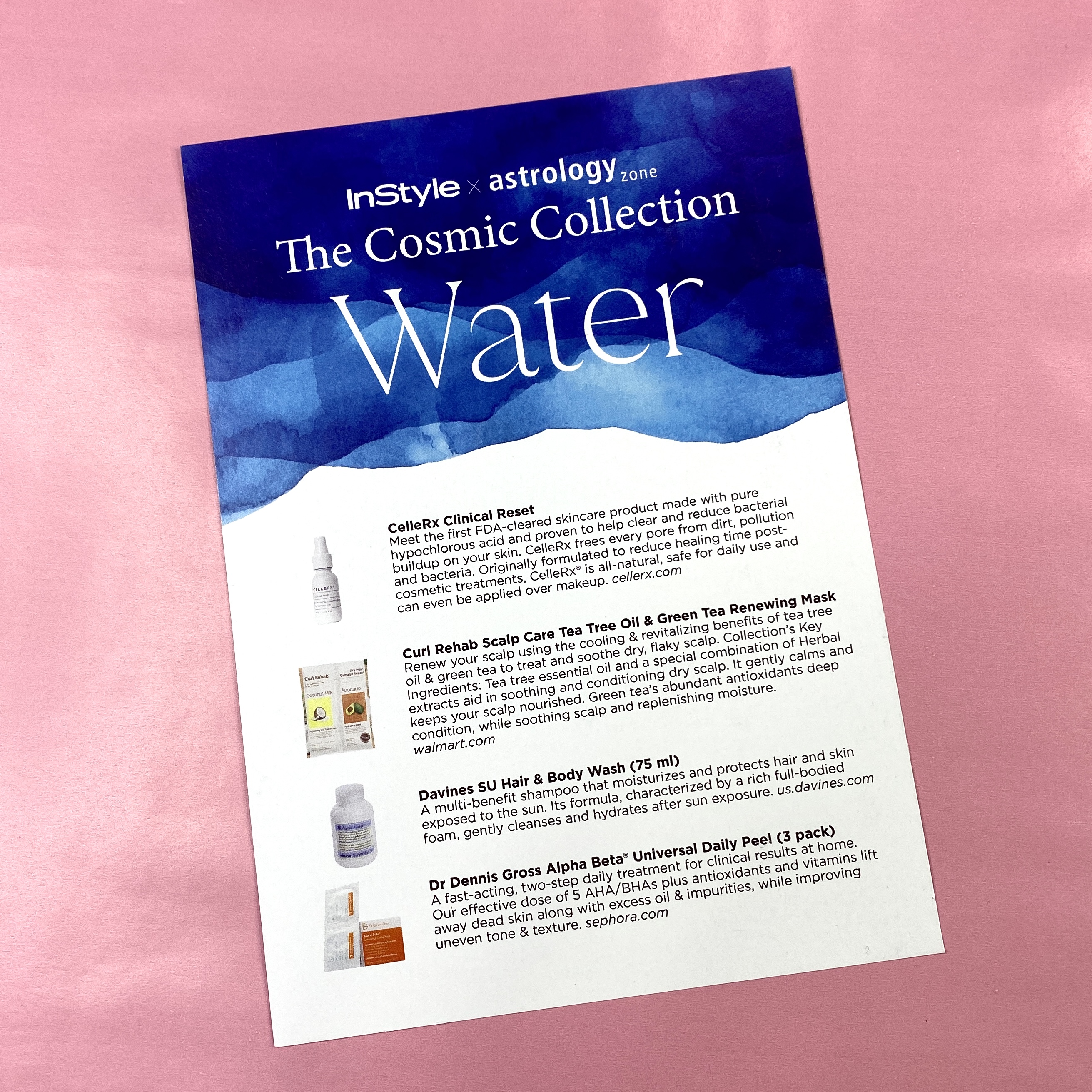 Front of Card for InStyle x Astrology Zone - The Cosmic Collection - Water