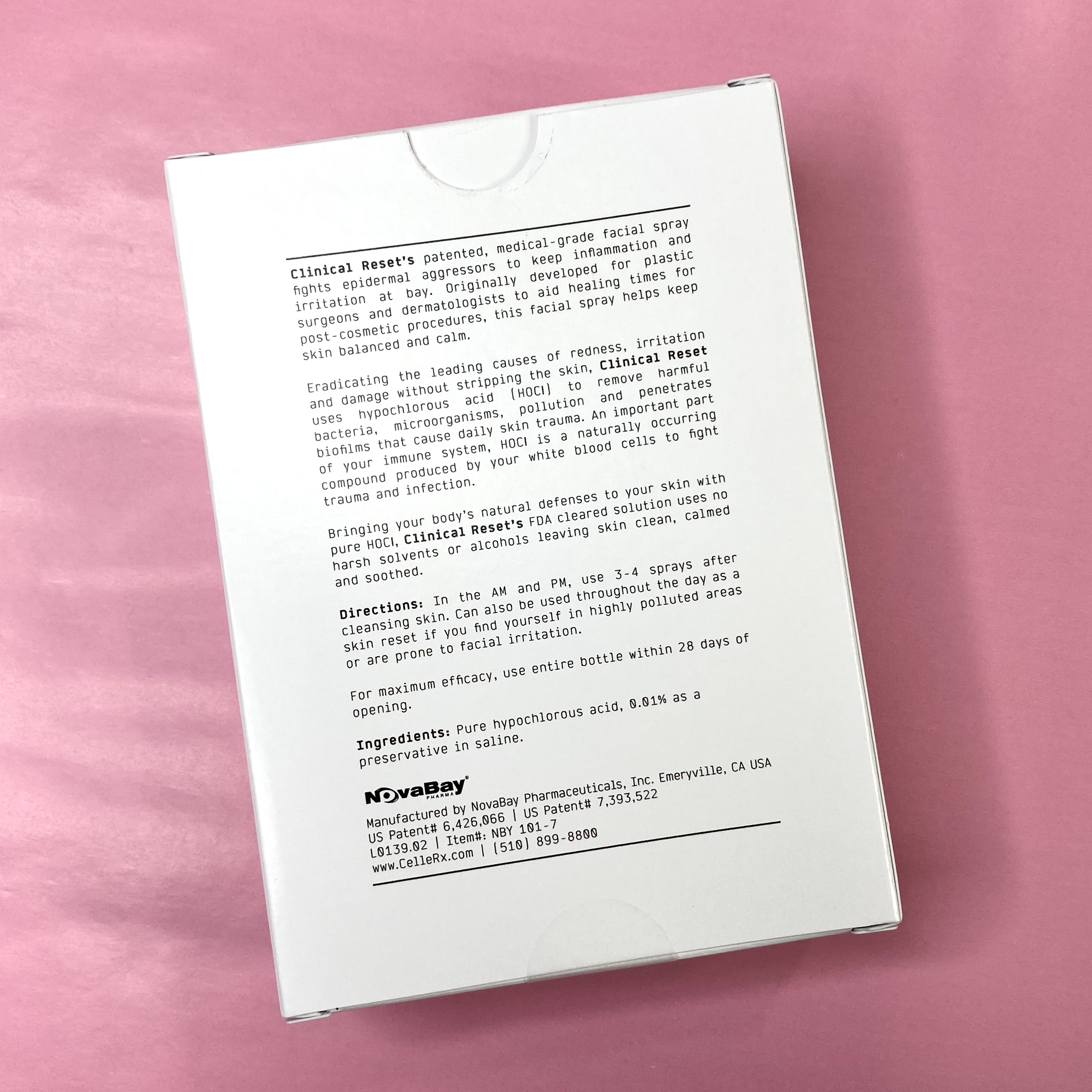 Back of CelleRX Clinical Reset for InStyle x Astrology Zone - The Cosmic Collection - Water
