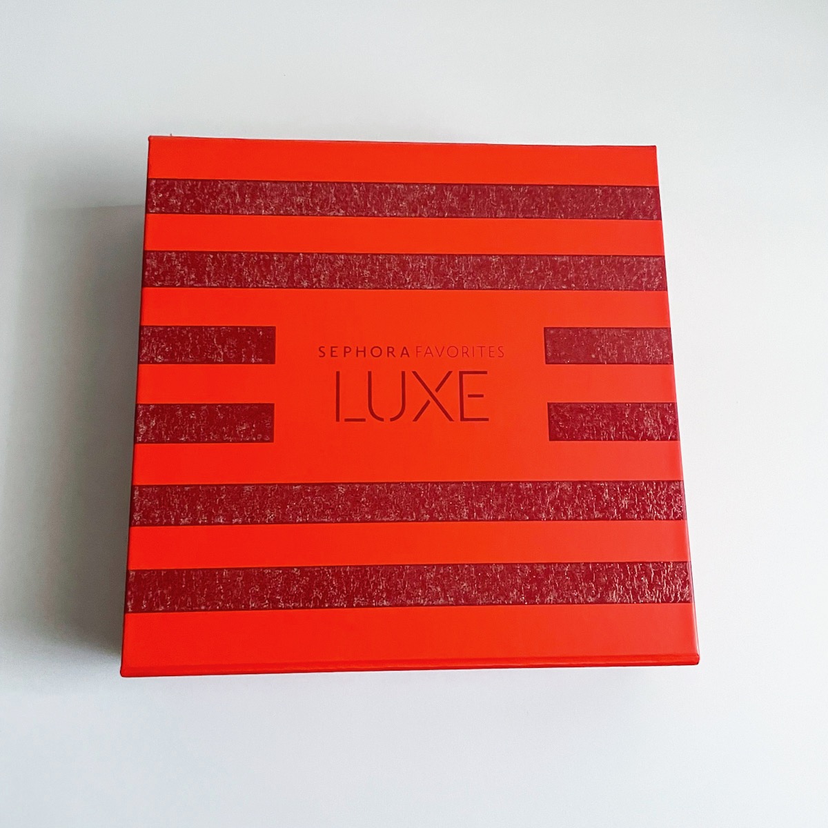 red striped box