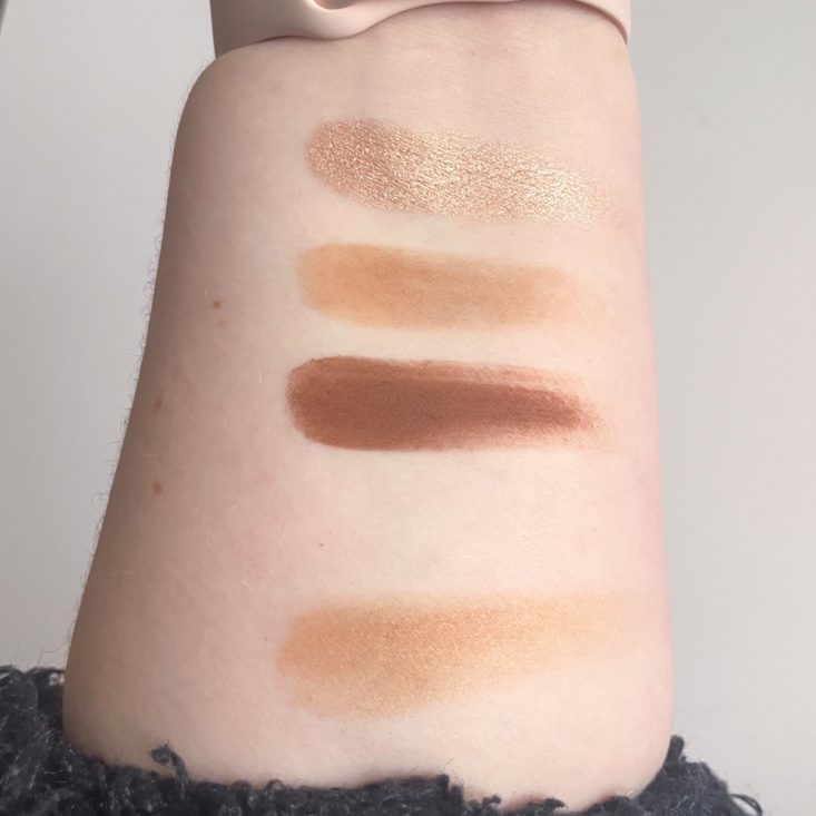 swatches on inner arm