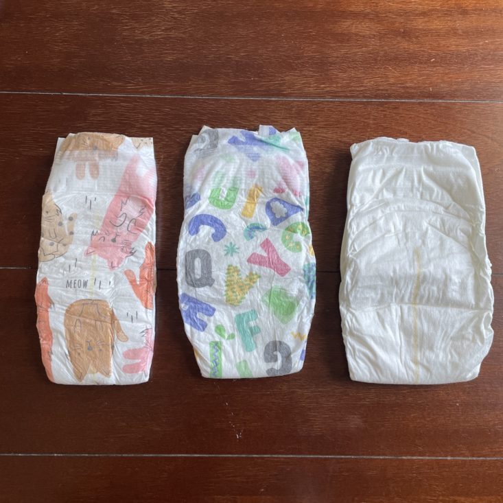 3 diapers