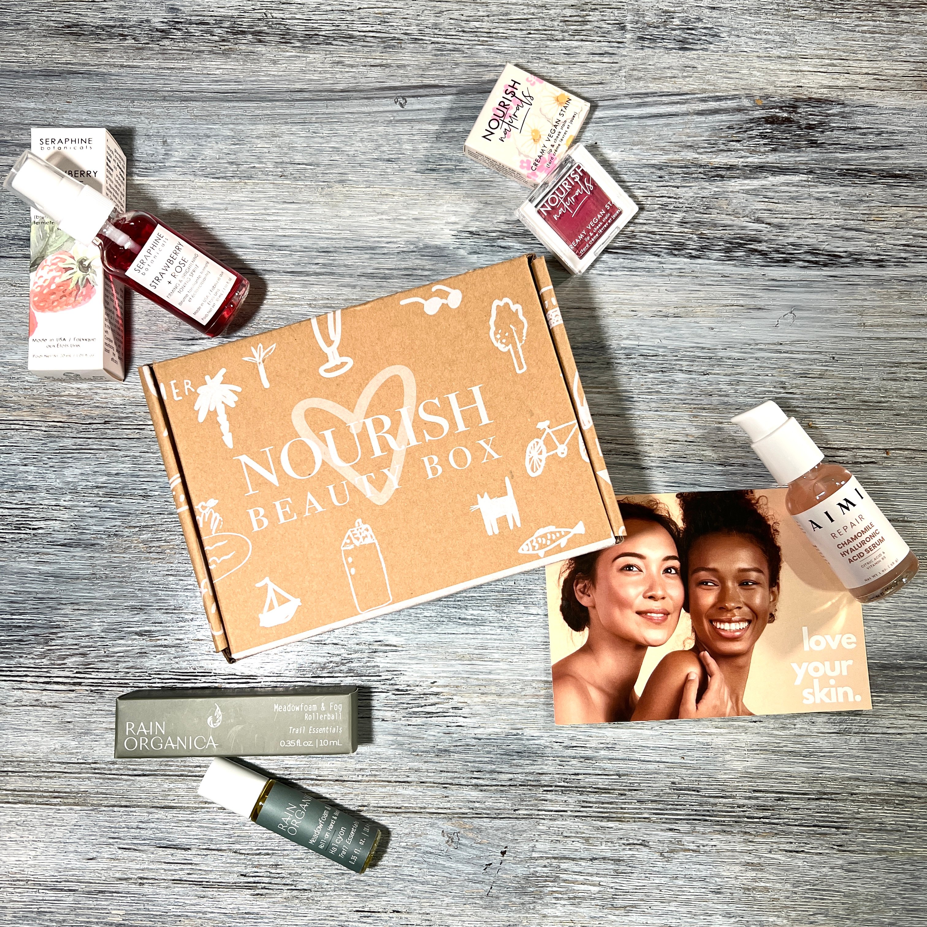 Full Contents for Nourish Beauty Box January 2022