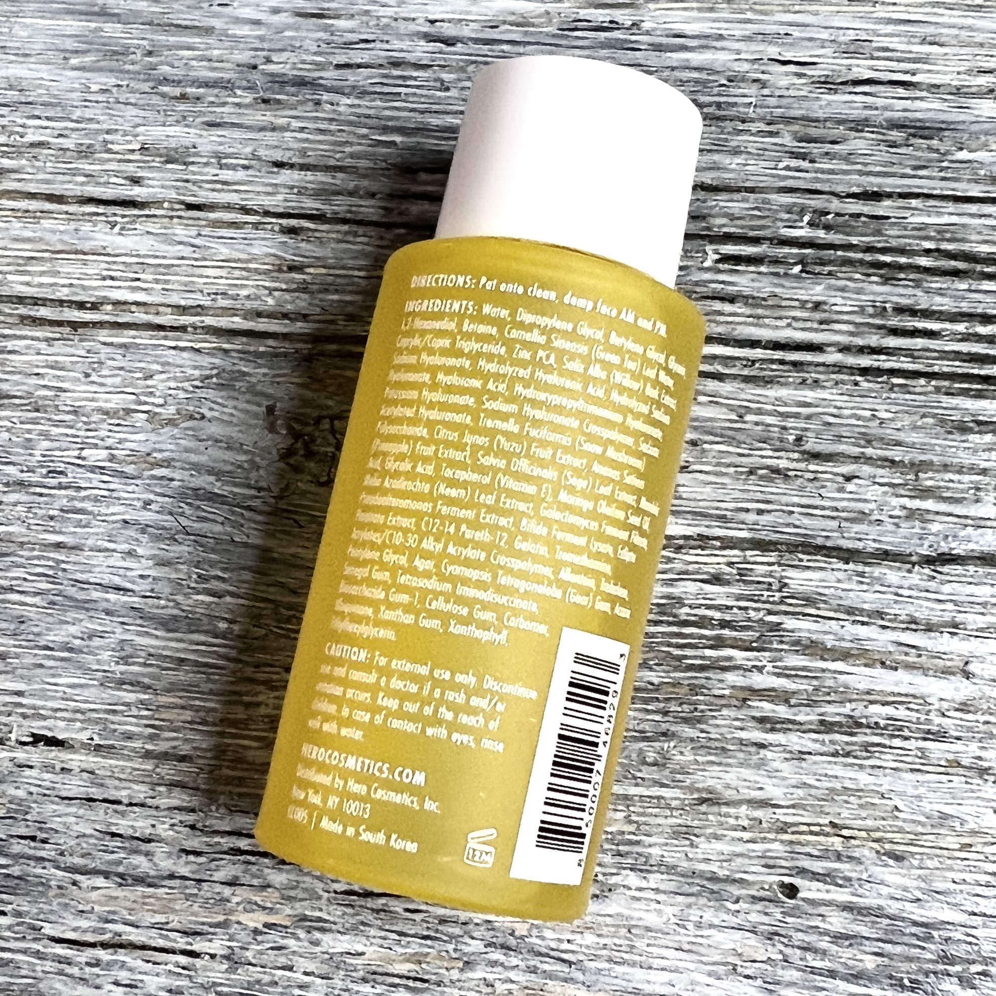 Back of Hero Clear Collective Serum Toner for Birchbox December 2021