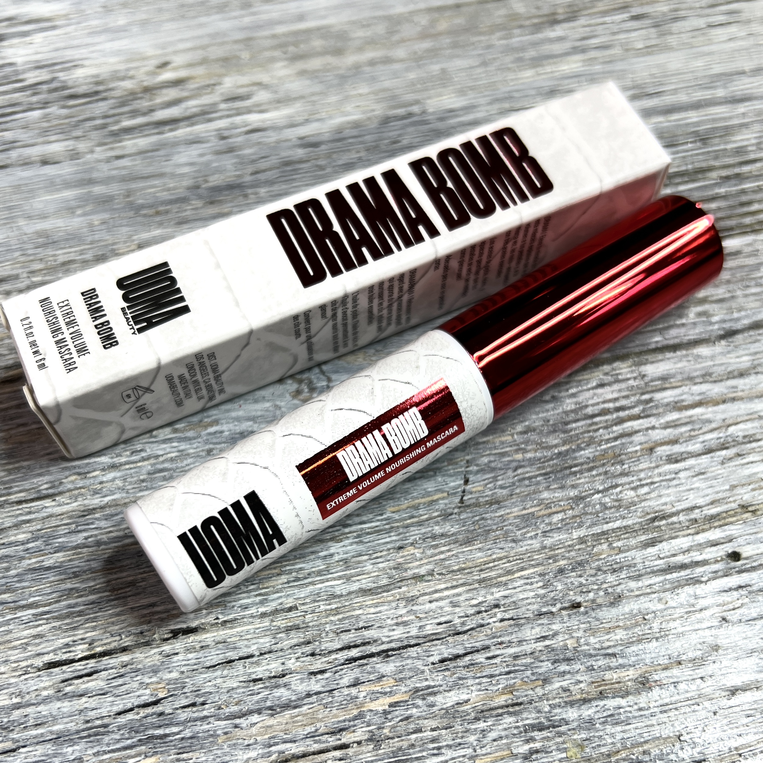 Front of UOMA Drama Bomb Mascara for Birchbox December 2021