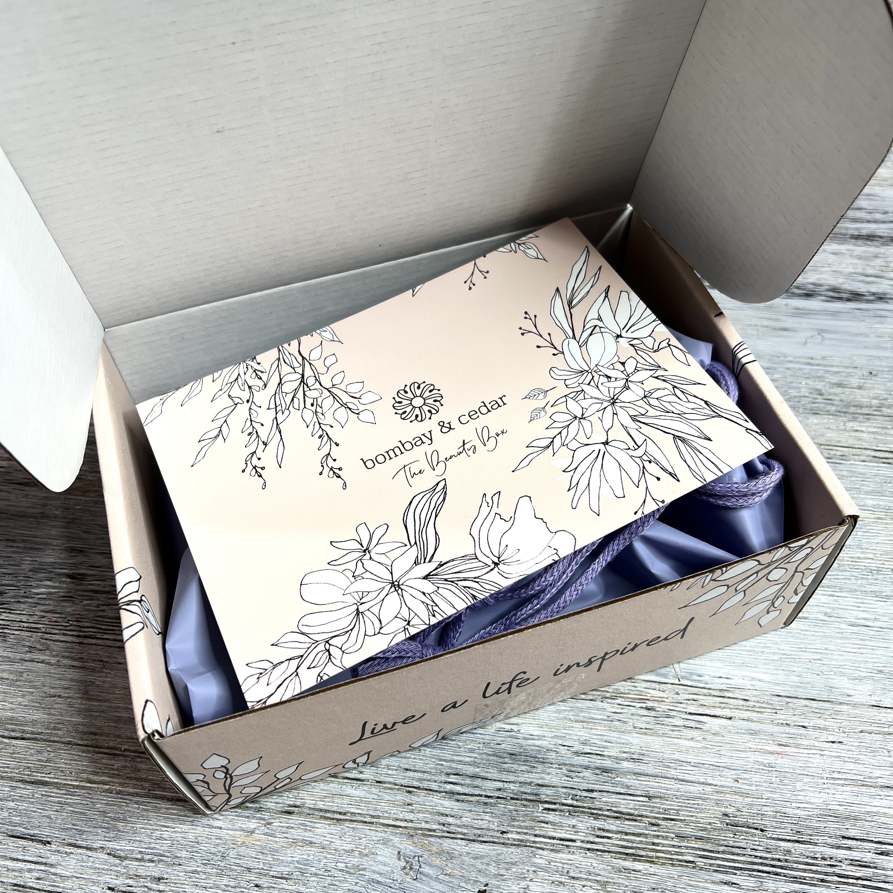 Open Shot of Box for The Beauty Box by Bombay and Cedar November 2021