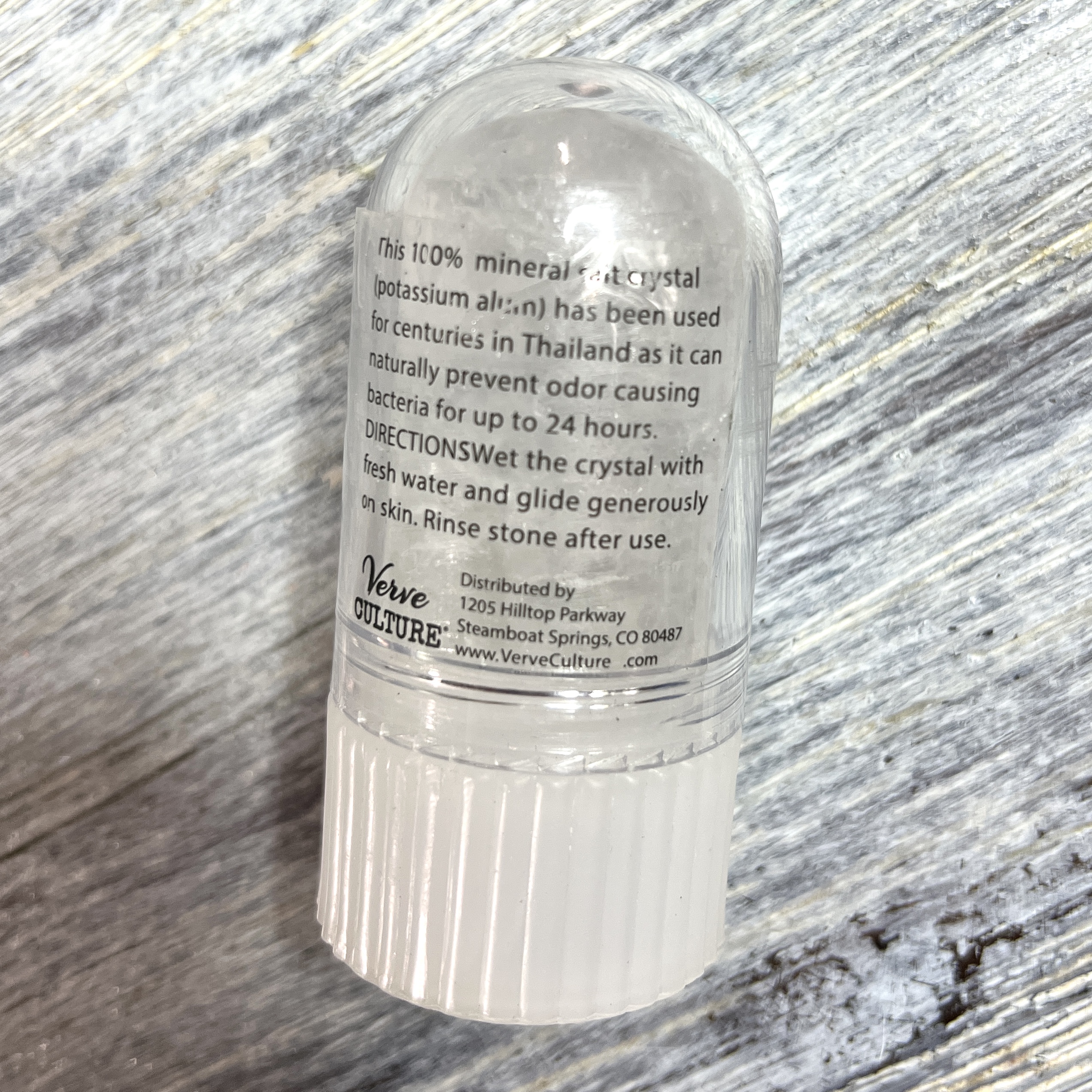 Back of Thai Crystal Deodorant for The Beauty Box by Bombay and Cedar November 2021