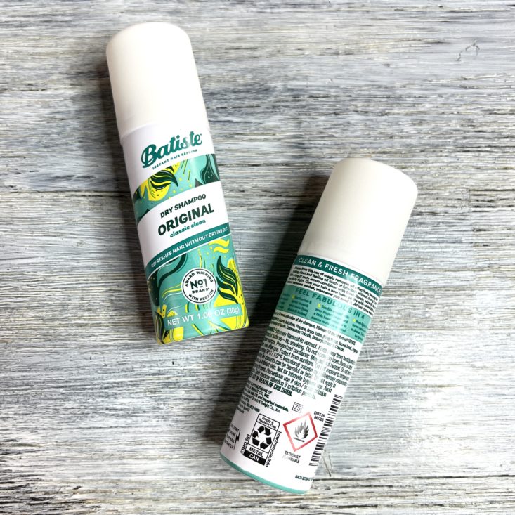 Front and Back Batiste Dry Shampoo for GlossyBox December 2021