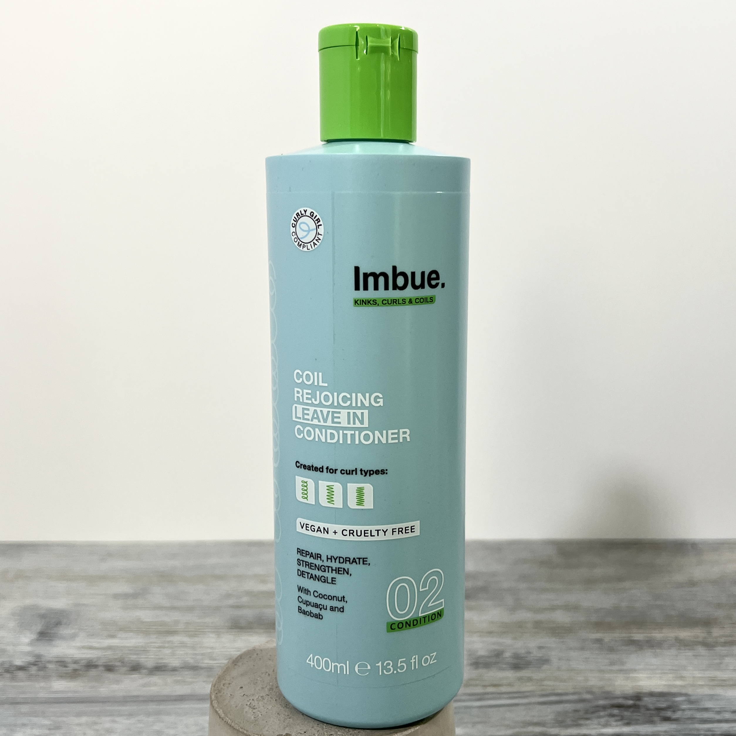 Front of Imbue Leave-in Conditioner for Cocotique January 2022