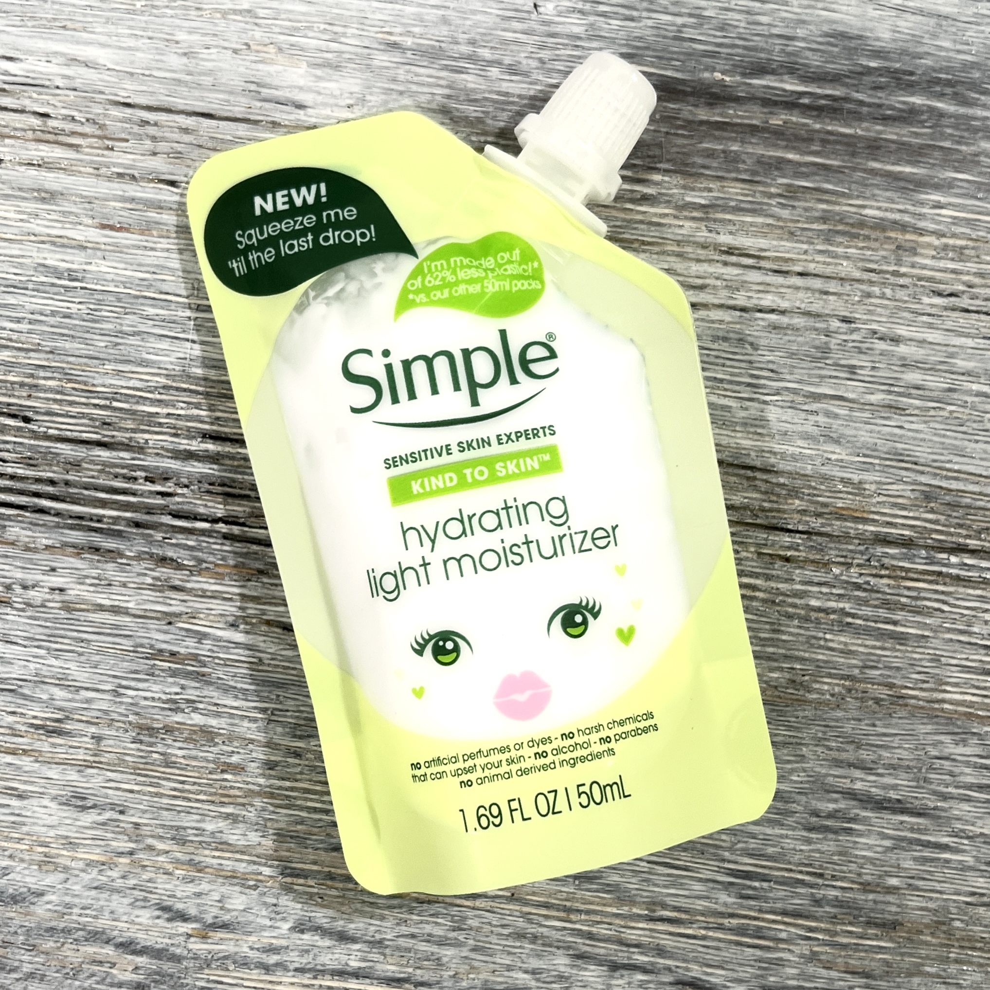 Front of Simple Light Moisturizer for The Beauty Box January 2022