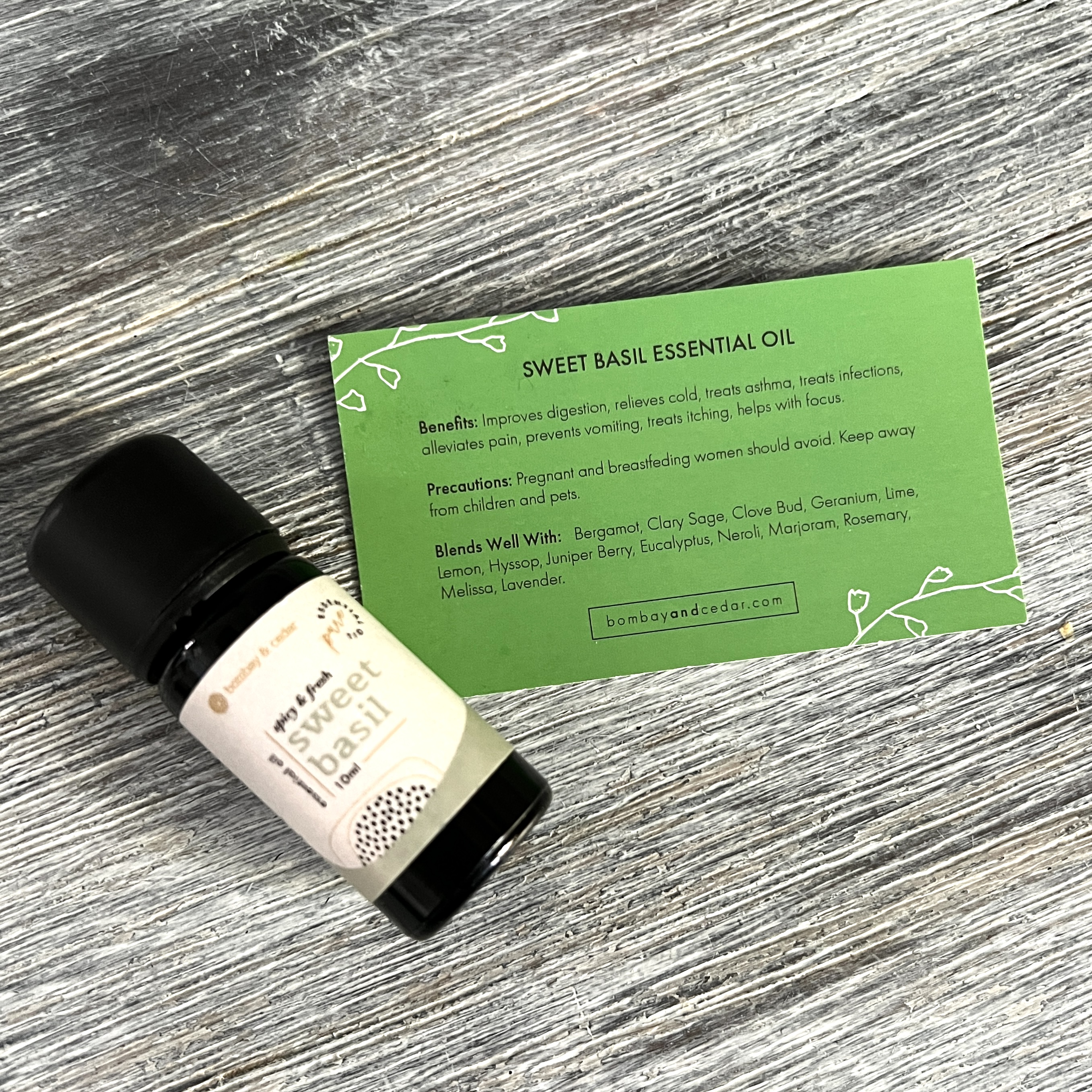Bombay and Cedar Sweet Basil Essential Oil for Bombay and Cedar Lifestyle Box November 2021