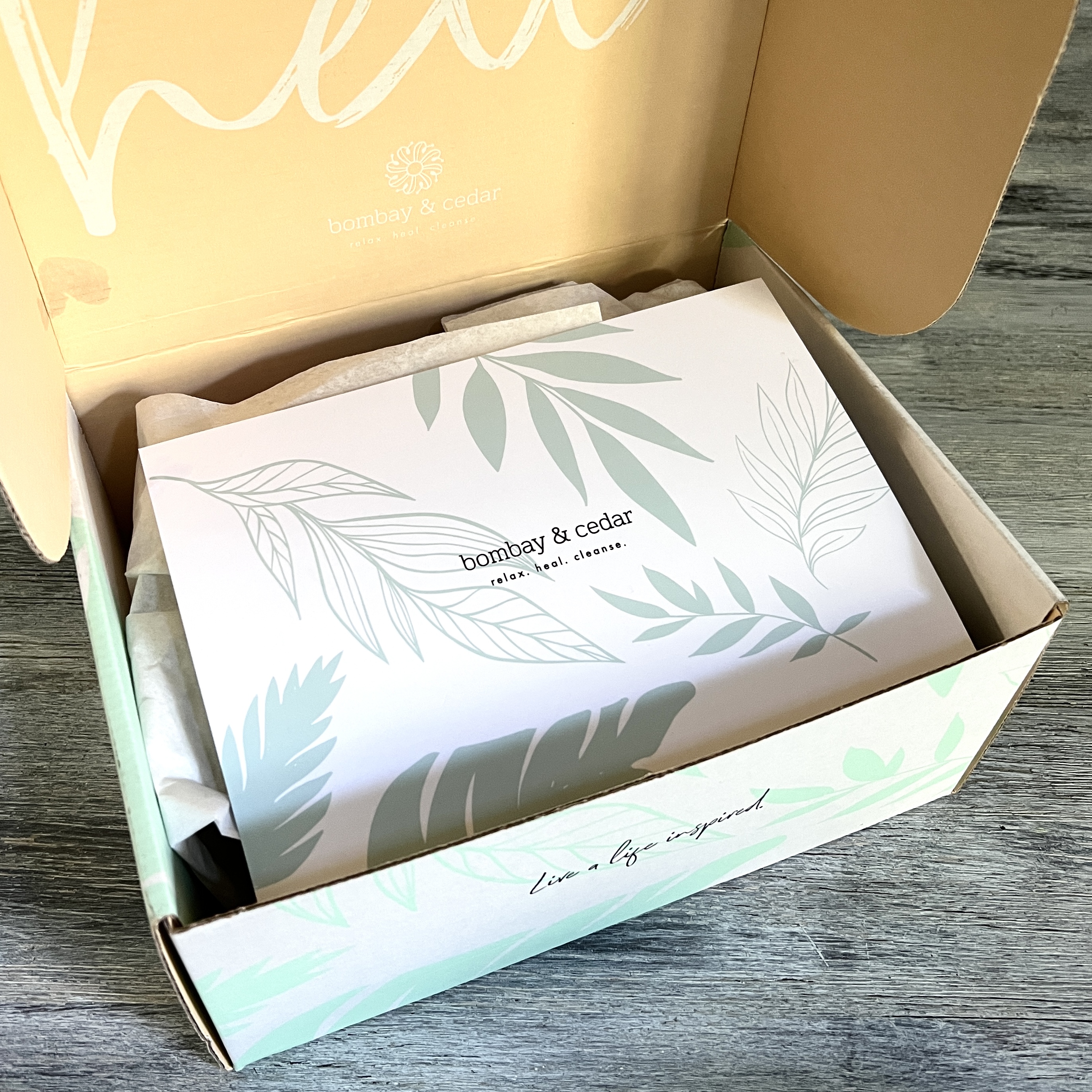 Open Shot of Box for Bombay and Cedar Lifestyle Box November 2021