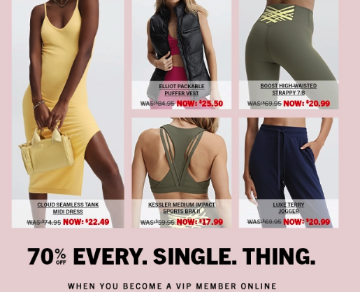 Fabletics Promotions: VIP Members Get 60% Off Order, 2 for $24